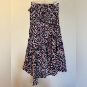 New - Topshop Multicolored Floral Midi Skirt Size 6